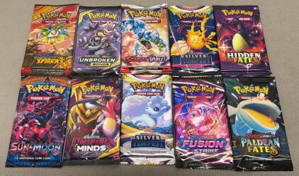 Lot Of 10 Pok&eacute;mon Booster Packs Reproduction Replicas