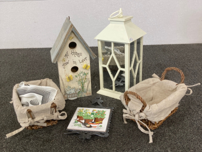 Assorted Home Decor & Bird House