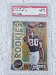 2000 Topps Finest Peter Warrick Rookie Card #126 PSA 9 Mint, Serial #2378/2400