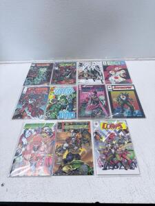 1990s Image & Valiant Comic Lot: Spawn, Youngblood, Cyber Force, Savage Dragon, Bloodshot #1
