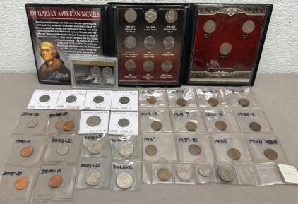 100 Years of American Nickels & Wartime Steel Cents Collection: 1883&ndash;2016, V Nickels, Buffalo, Silver, Display Sets
