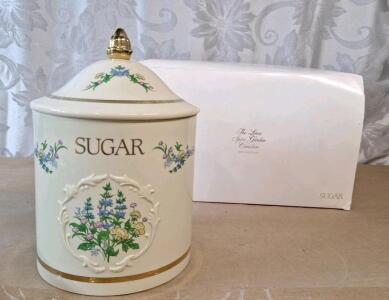 (1) Vintage Lenox Spice Garden Sugar Canister & Lid