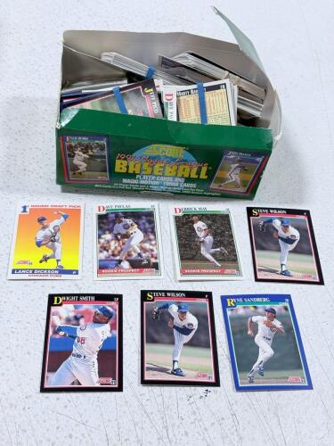 1991 Score Baseball Card Lot, 500+ Cards, Original Box, Sandberg, Dickson, Rookie Prospects