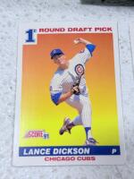 1991 Score Baseball Card Lot, 500+ Cards, Original Box, Sandberg, Dickson, Rookie Prospects - 2