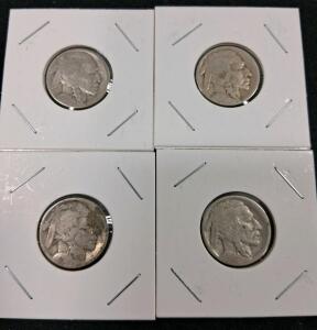 Buffalo Nickel 4-Coin Group, Indian Head