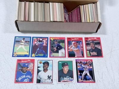 Large Lot of 1988&ndash;1990 Score & Donruss Baseball Cards, 500 Count, Major League Players, Boxed