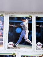 1990 Upper Deck Baseball Card Lot with Score Rookie Set, Wild Card Steve Smith, Braves MLB Cards - 4
