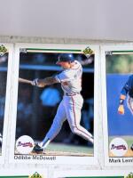 1990 Upper Deck Baseball Card Lot with Score Rookie Set, Wild Card Steve Smith, Braves MLB Cards - 5