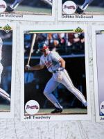 1990 Upper Deck Baseball Card Lot with Score Rookie Set, Wild Card Steve Smith, Braves MLB Cards - 8