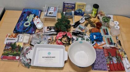 Multi-Category Bulk Household Lot: Ouija Board, Martha Stewart Bakeware, Bond Pruners & More