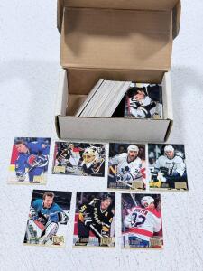 1994-95 Fleer Ultra Hockey Card Lot &ndash; 120+ Cards, NHL Stars, Teams, Boxed, Gold Foil Logo