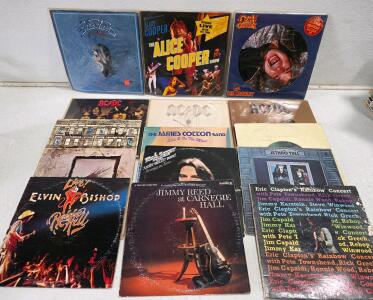Classic Rock Vinyl Lot: Led Zeppelin, AC/DC, Eagles, Ozzy Osbourne, Alice Cooper (14 LPs & Picture Disc)
