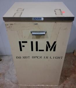 Carr Light-Tight Film Storage Bin, approximately 15" wide x18" deep x35" high Steel Cabinet, For X-Ray or Photo Film please come see in person
