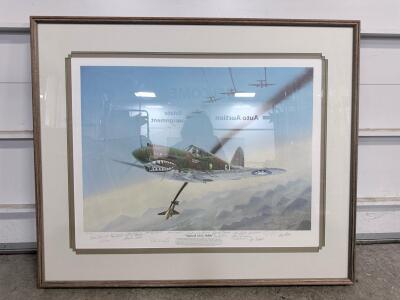 "Typical A.V.G. Odds" by Terry Pyles, Limited Edition Lithograph Print 550/900, Signed by Artist and AVG Members