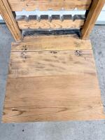 Rustic Handmade Solid Wood Side Chair with Decorative Backrest and Sturdy Frame - 5