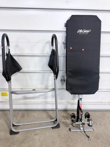 LifeGear Wall-Mounted Inversion Table with Padded Backrest and Ankle Locks