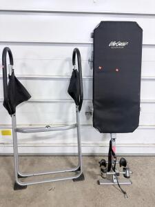 LifeGear Wall-Mounted Inversion Table with Padded Backrest and Ankle Locks