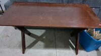 Rectangular Wooden Table, Dark Brown Finish