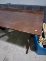 Rectangular Wooden Table, Dark Brown Finish - 4