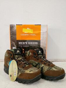 Ozark Trail Men's Waterproof Hiking Boots Camo Leather Size 8.5 Mid MT OT HKR MID WP