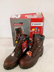 Dickies JOBRATED Steel Toe Waterproof Work Boots, Size 9&frac12; US, Brown and Ozark Trail Men&rsquo;s Hiking Shoes Black Leather Mesh, Size 8.5, Model 553672677, w/ Box
