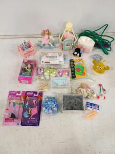Disney Princess Figures, Kelly Club Doll, Only Hearts Pet, Craft Supplies Mixed Toy Lot