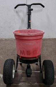 EarthWay Push Broadcast Spreader, 50 lb Capacity, Pneumatic Tires