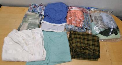 Mixed Lot of 8 Fabric Sheets, Various Colors & Sizes, 3 Vacuum-Sealed