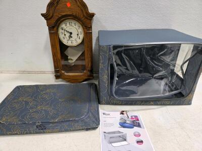 Howard Miller Sandringham Wall Clock 613-108, Oak, Mechanical Westminster Chime, Foldable Storage boxes