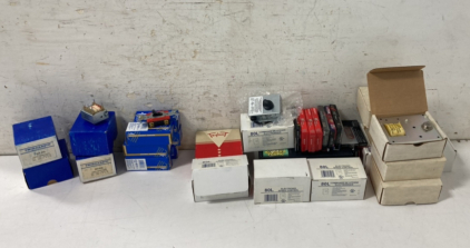 Assorted Electric Parts & (8) Video Tapes