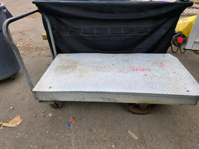 Industrial Steel Platform Cart, 48" x 24", 2,000 lb Capacity, Diamond Plate Deck