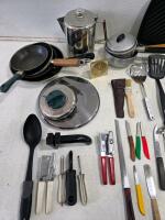 Mixed Kitchen Cookware, Utensils, and Flatware Collection &ndash; 65 Piece Assortment - 3