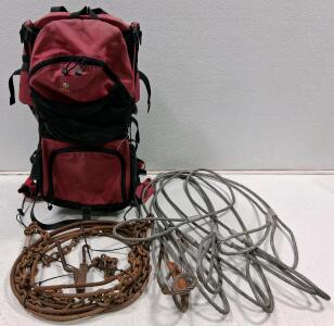 Baby Carrier Backpack with Steel Wire Rope Slings and Chain Choker for Logging or Rigging
