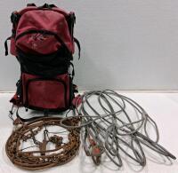 Baby Carrier Backpack with Steel Wire Rope Slings and Chain Choker for Logging or Rigging