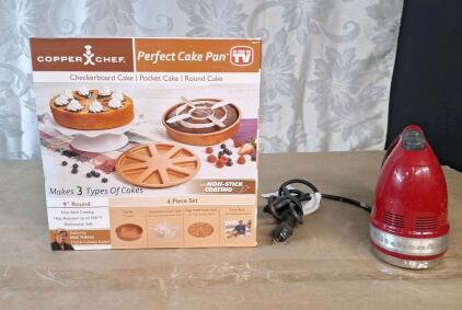 (1) Copper Chef Perfect Cake Pan & (1) Kitchen Aid 9-Speed Blender W/O Beaters