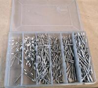 (5) Small Part Organizers W/ Assorted Rivets & Wood Screws - 2