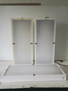 (3)Single-Bank Medical X-Ray Film Viewers, Wall/Tabletop Mount, 37"x16", Fluorescent