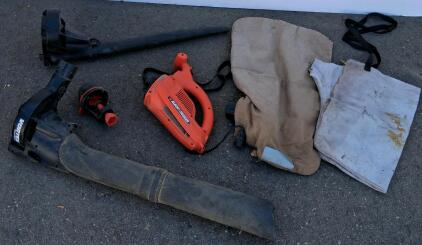 Black & Decker Electric Leaf Blower Vacuum Mulcher Kit 12A 230MPH w/ 2 Bags & Tubes