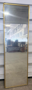 79" x 30" Gold Metal Framed Full-Length Wall Mirror