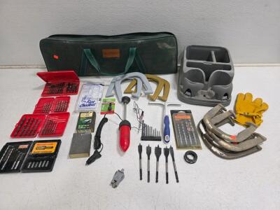 New Brookstone Horseshoe Game Set with Carry Case, 8 Horseshoes, Extras & Drill Bit Kits