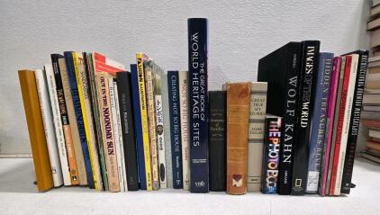 24-Book Mixed Lot: Art, Photography, Architecture, Reference, Notable Titles incl. Britannica, Kahn