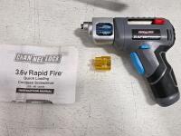 Working ChannelLock 3.6v Screwdriver, Hitachi Impact Driver, C3000A Router, 2 UltraTech 12V Batteries, Tool Lot - 3
