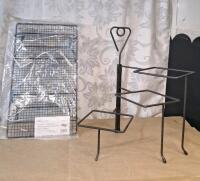 (1) Pampered Chef StackableCooling Rack, Item #1587 & (1) Pampered Chef Simple Additions 3-Tier Square Plate Stand