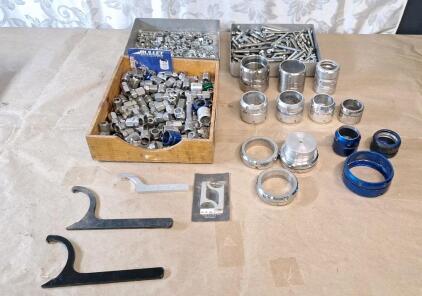 (5) Assorted Size C Spanners, (40+) Assorted Bullet Fittings & More