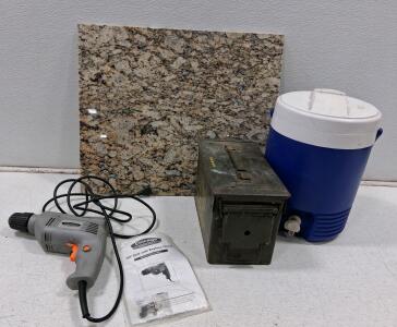 Chicago 3/8" Corded Electric Drill with Keyless Chuck and Instruction Manual and More (Turns On)