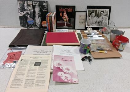 Office & Vintage Record Lot &ndash; Robert Johnson, Bessie Smith, Workshop Books, Mugs, Clipboards