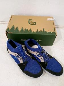 Hybrid Green Label VELOCITY Sneakers, HGL3041, US Size 10, Blue/Ivory/Black, New in Box