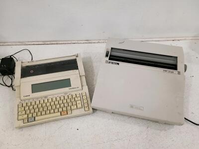 Canon StarWriter 30 & Smith Corona PWP 78 DS Electronic Word Processors, LCD Display, Spellcheck