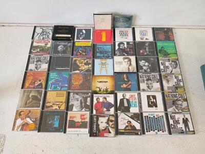 Large Lot of 44 CDs &ndash; Jazz, Blues, Pop: Sinatra, Nat King Cole, Beatles, Madonna, Dire Straits