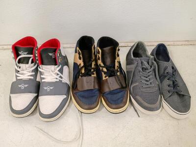 Creative Recreation Dicoco High-Top Sneakers (2 Pairs) & Grey Canvas Low-Tops